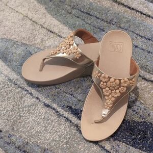 Fit Flop Gold Floral Women's Sandals